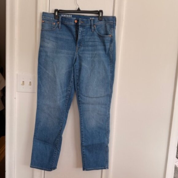 GAP Denim - GAP Vintage Slim Straight Jeans – Size 32 Tall – Classic Blue Denim